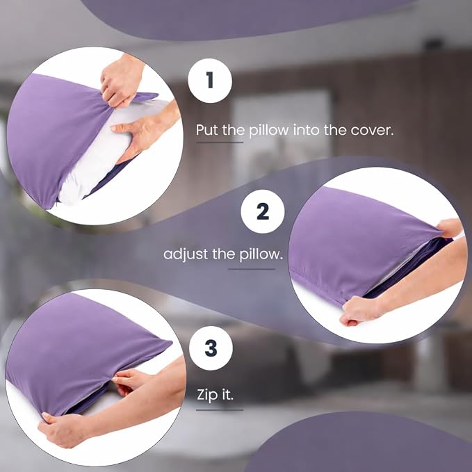 Evolive Ultra Soft Microfiber Body Pillow Cover/Pillowcases 21"x54" - Image 5
