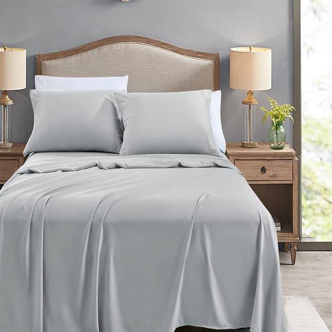FreshCulture Queen Flat Sheets Only, Soft Microfiber Bedding Sheets - Image 5