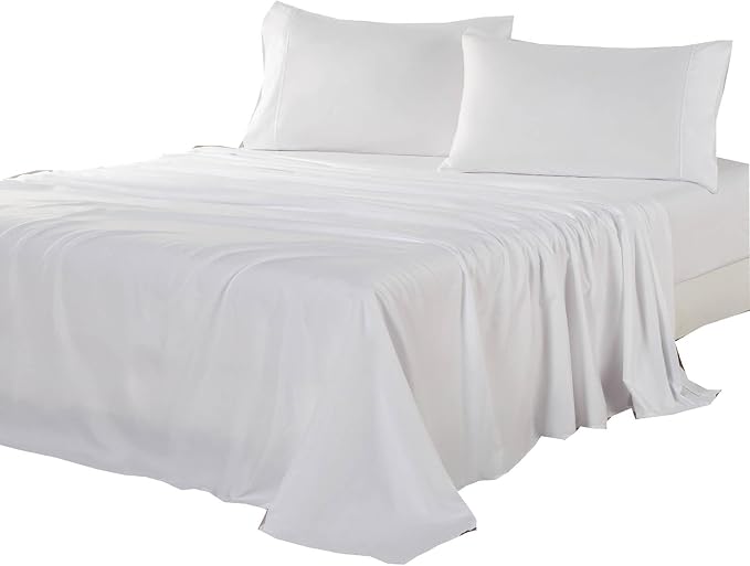 Kingnex Oversized King Flat Sheet 132x110 by Kingnex