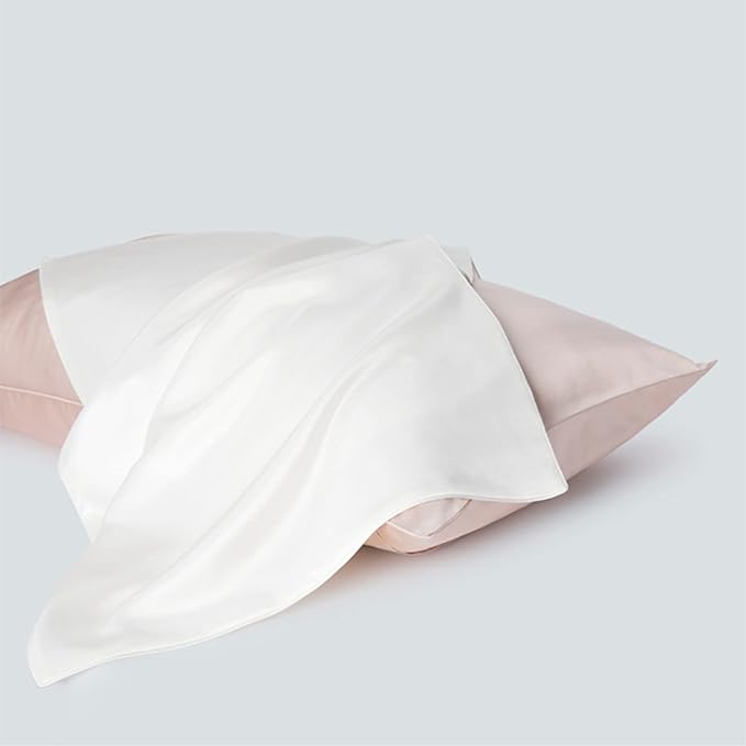 Oeko-TEX Certified White Silk Pillow Cases Made in USA, 100% Real Silk - Image 5