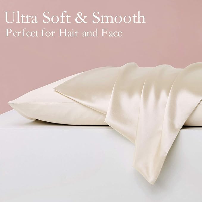 JOGJUE 2 Pack 100% Mulberry Silk Pillowcases, Standard Size - Image 2