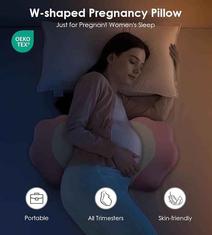 Memory Foam Maternity Pillow for Sleeping, Pregnancy Pillows Support for Back - Image 5