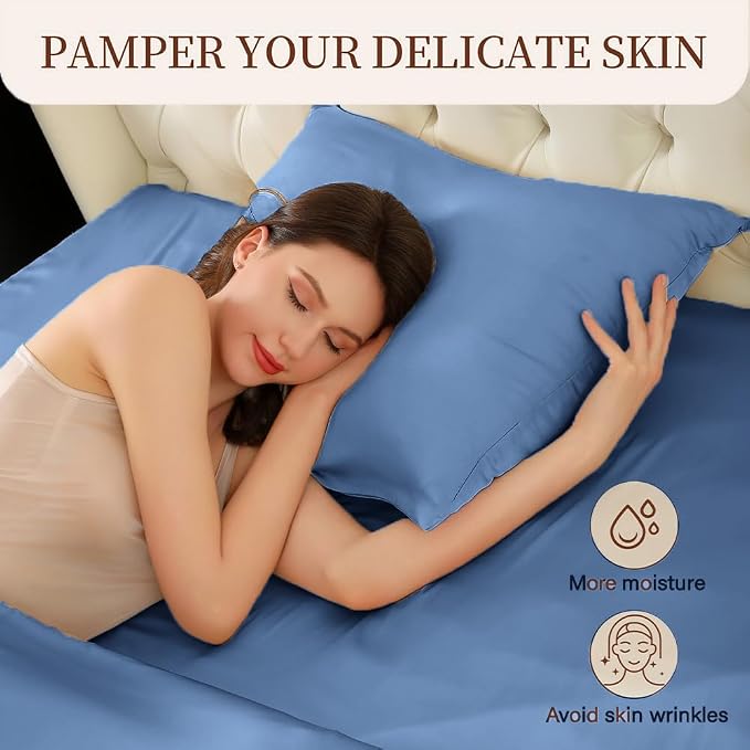 Mulberry Silk Pillowcase for Hair and Skin Queen Size 20"X 30" - Image 2