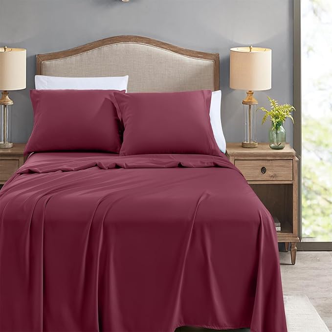 FreshCulture Full Flat Sheets Only, Soft Microfiber Bedding Sheets - Image 2