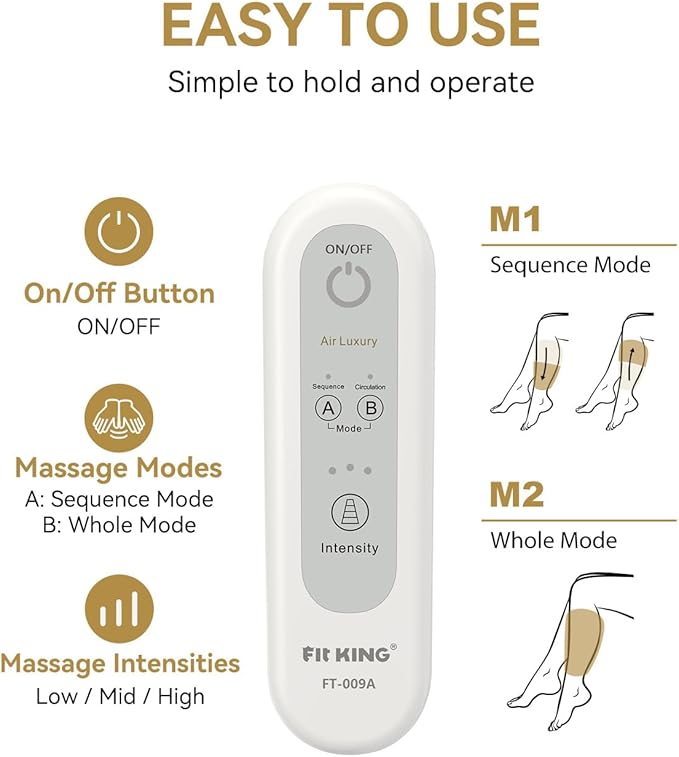 FIT KING Air Compression Leg Massager, Pneumatic Compression Boots - Image 3