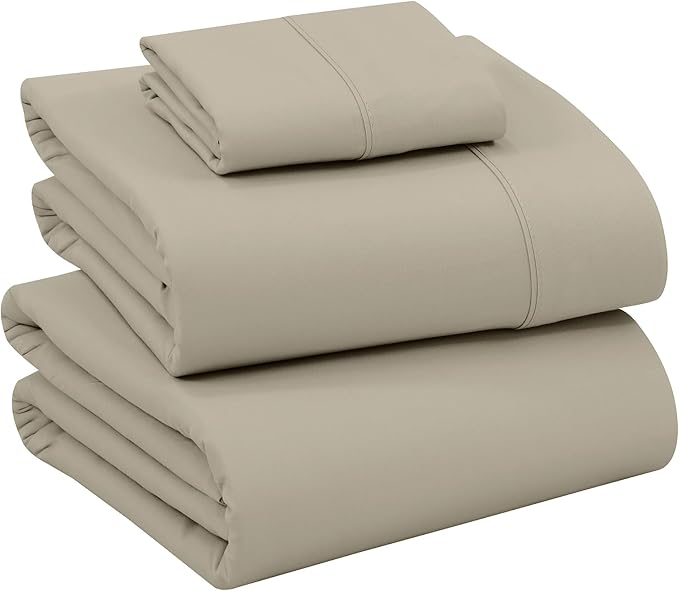 RUVANTI 100% Cotton Sheets – Twin Size Percale Bedding, Cooling & Breathable by Ruvanti