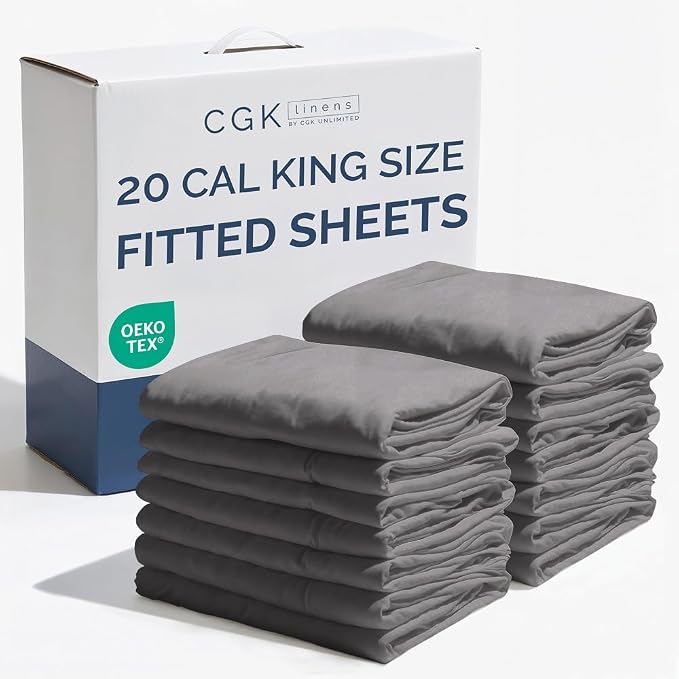Bulk Case Pack of 20 Fitted Sheets by CGKUnlimited