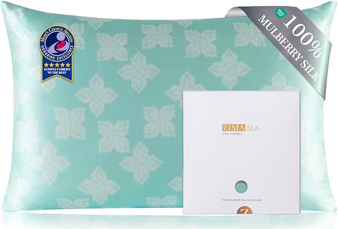 ZIMASILK 100% Pure Mulberry Silk Pillowcase by ZIMASILK