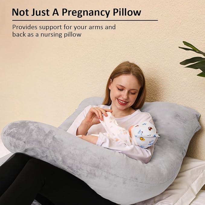 Chilling Home Memory Foam Pregnancy Pillow, J Shape Pregnancy Pillows - Image 6