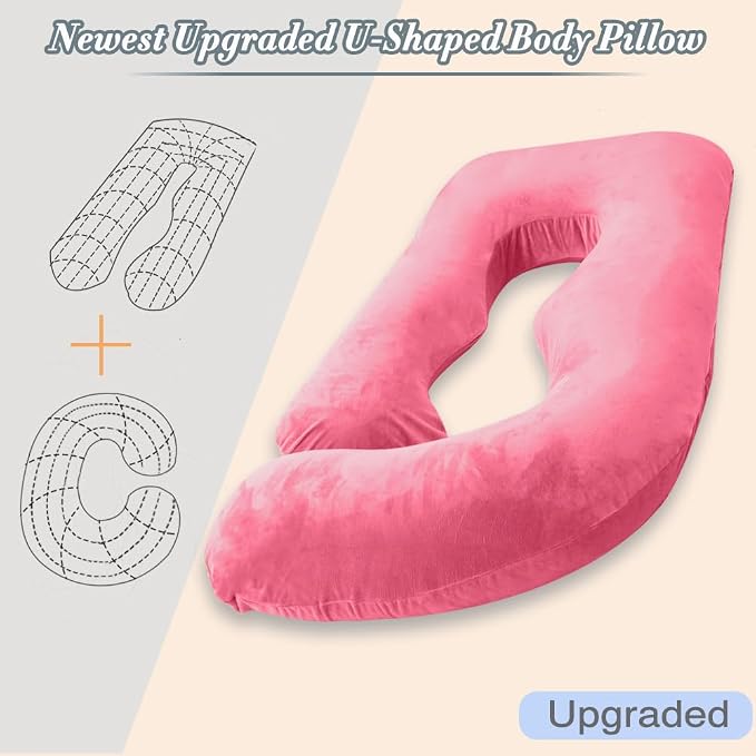 60 Inch Pregnancy Pillow for Sleeping, Extra Large U Shaped Body Pillow - Image 7