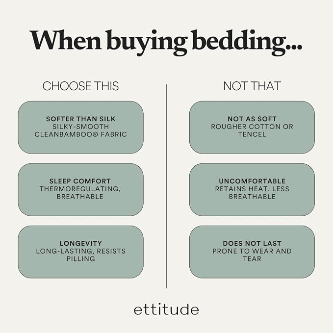 ettitude - Pillowcase Set - 100% Lyocell - Standard Size - Cooling & Breathable - Image 8