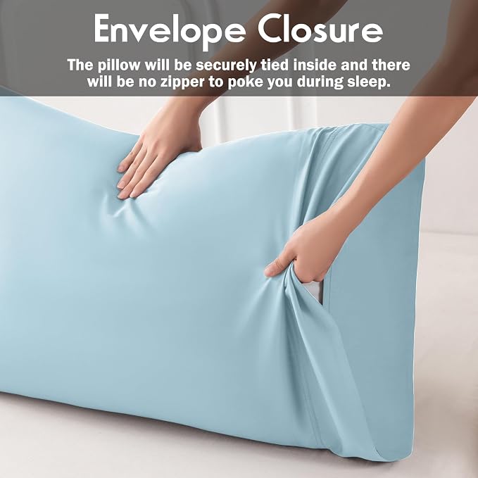 Pillowcases King Size 2 Pack, Cooling Viscose from Bamboo Pillow Cases - Image 4