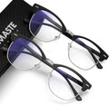 Blue Light Blocking Glasses Vintage Half Frame UV Clear Lens Anti Eyestrain by AOMASTE