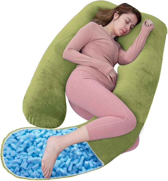 AS AWESLING Shredded Memory Foam Body Pillow, Pregnancy Pillows by ASAWESLING