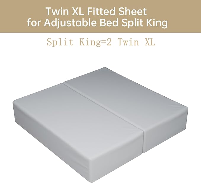 2-Pack 100% Egyptian Cotton Fitted Sheet TwinXL Size, 600 Thread Count Cotton - Image 8
