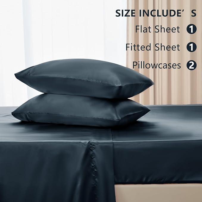 CozyLux Satin Sheets Full Size Sheets - Image 6