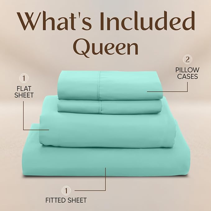 Utopia Bedding Queen Size Sheet Set – 4 Piece Bed Sheets, Soft and Breathable - Image 3