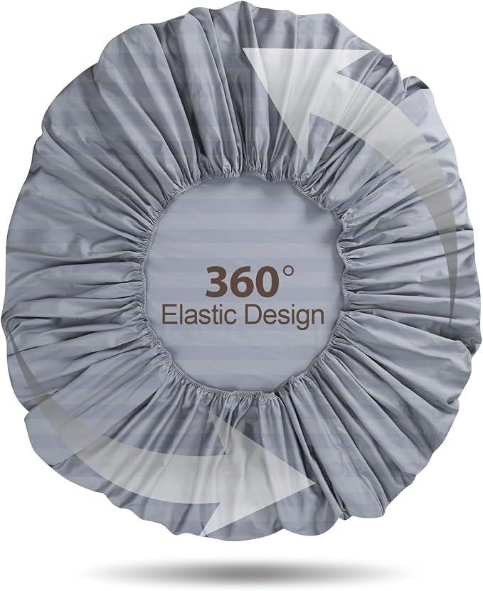 100% Egyptian Cotton Fitted Sheet Twin XL/Split King Size, 600 Thread Count - Image 7