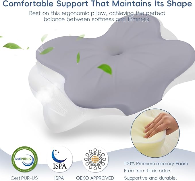 Cervical Neck Pillow, Ergonomic Memory Foam Pillows - Image 8