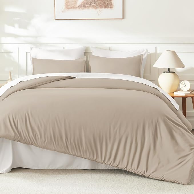 Litanika Comforters Khaki Oversized King Size, 3 Pieces Lightweight Solid - Image 6
