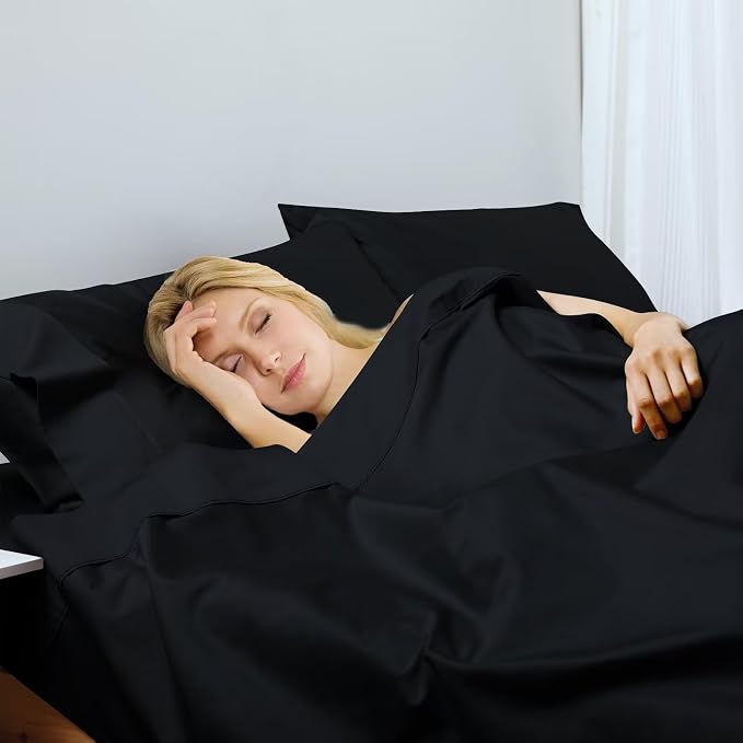 2-Pack Cotton Twin Flat Sheet Only, 600 Thread Count 100% Egyptian Cotton Top - Image 6