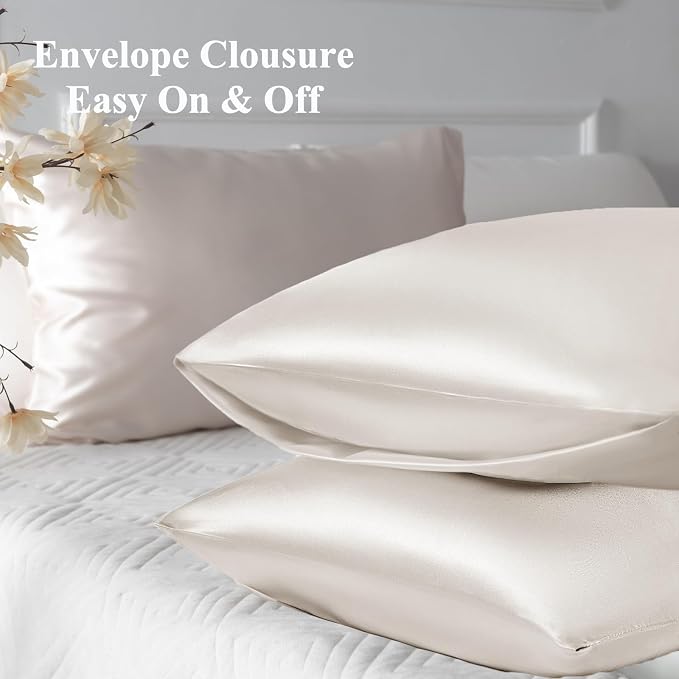 Satin Pillowcase for Hair 2pc, Similar to Silk Pillow Cases, Easier Care Than - Image 7