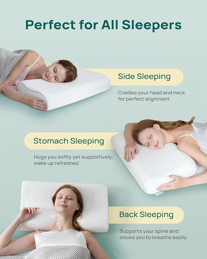Releep Ergonomic Memory Foam Pillow - Image 8