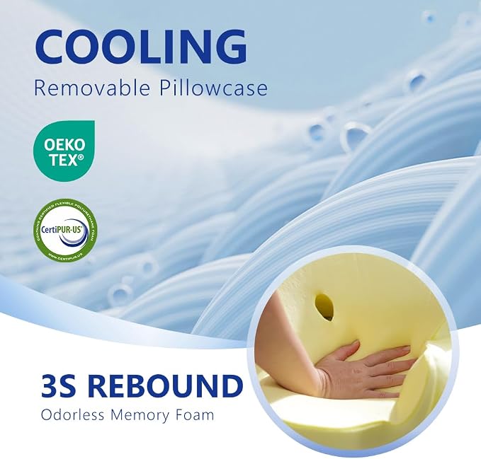 Cervical Neck Pillow for Neck Pain Relief and Sleeping, Ergonomic Contour Neck - Image 7