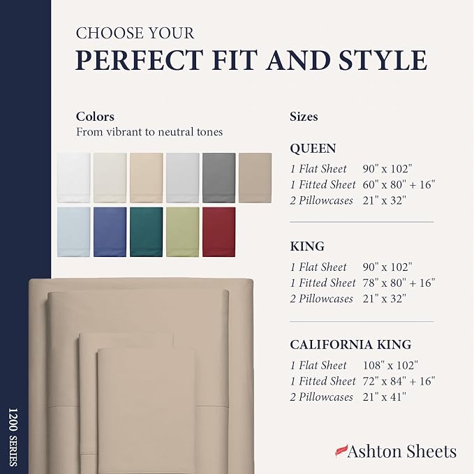 100% Egyptian Cotton King Size Sheets Set - Image 8