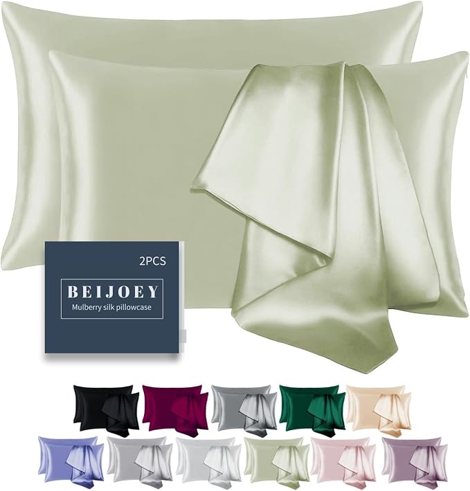 100% Mulberry Silk Pillowcase for Hair and Skin, by BEIJOEY