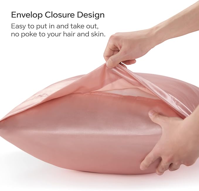 BEDELITE Satin Body Pillow Cover, Super Soft and Cooling Body Pillow Pillowcase - Image 4