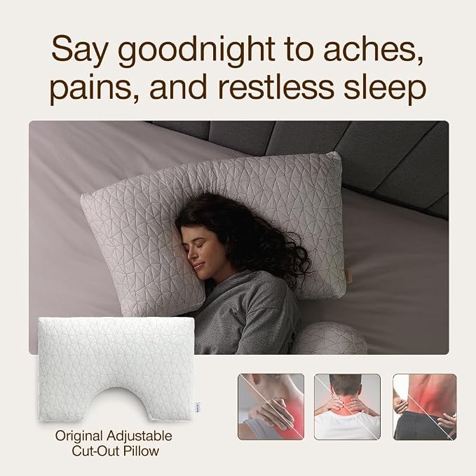 Coop Home Goods Original Cut-Out Adjustable Pillow, Queen Size Bed Pillows - Image 3