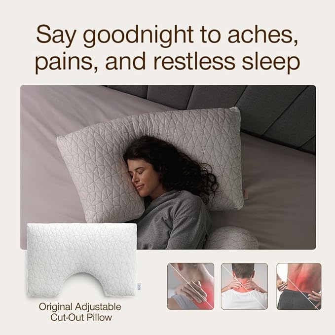 Coop Home Goods Original Cut-Out Adjustable Pillow, King Size Bed Pillows - Image 3