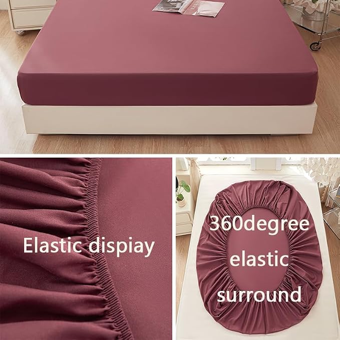 Bedding Queen Size Fitted Sheet Only- Bottom Matress Fitted Sheet-Fits 15inches - Image 4
