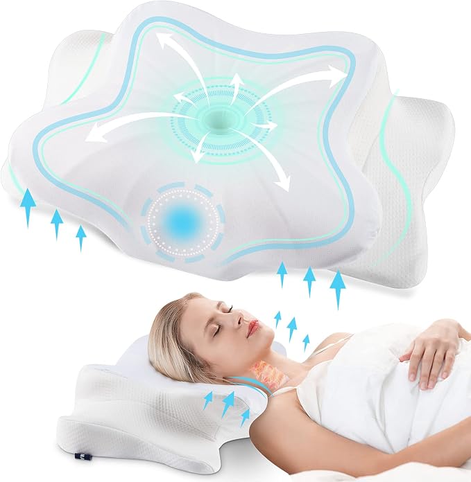 DONAMA Cervical Pillow for Neck and Shoulder Pain Relief, Cooling Contour by DONAMA