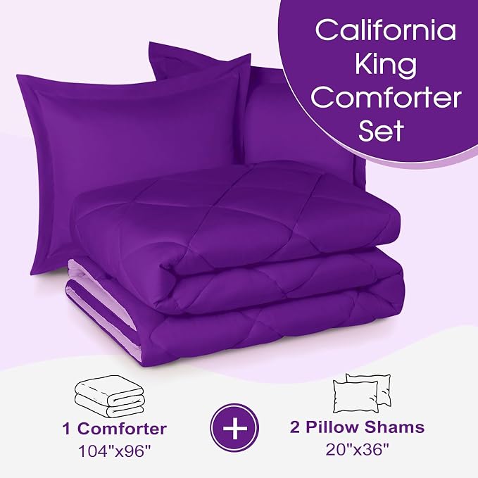 Basic Beyond California King Comforter Set, 1 Comforter 104"x96" and 2 Pillow - Image 6