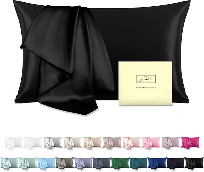 Mulberry Silk Pillowcase for Hair and Skin Pillow Case by Suatien