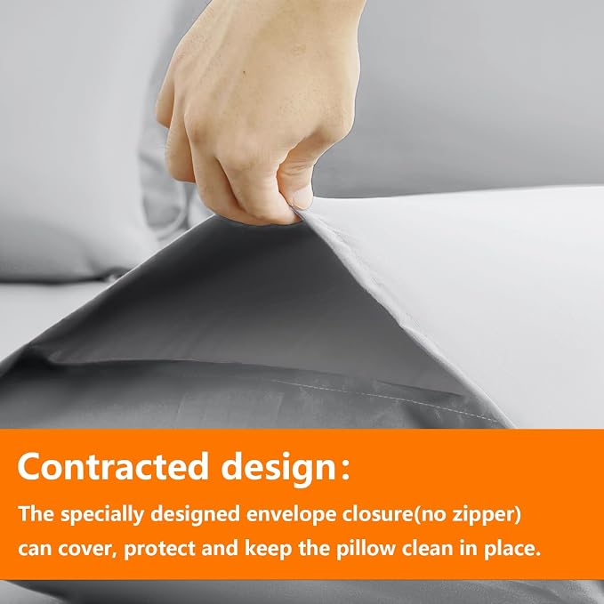 Light Grey Twin Size Comforter Set - Image 4
