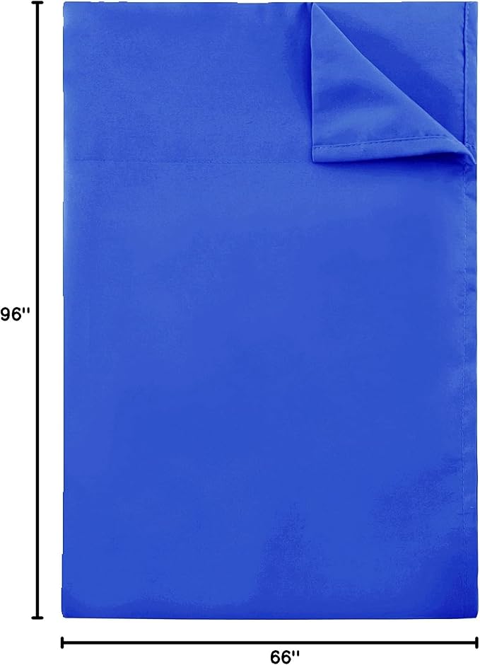 Sfoothome Royal Blue Flat Sheet, Ultra Soft and Comfortable Microfiber Top - Image 6