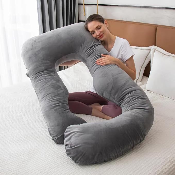 MOON PINE Pregnancy Pillow Cover, U Shaped Body PillowCover Only, Breathable - Image 4