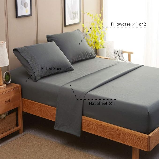 SONORO KATE Bed Sheet Set Super Soft Microfiber 1800 Thread Count Luxury - Image 2