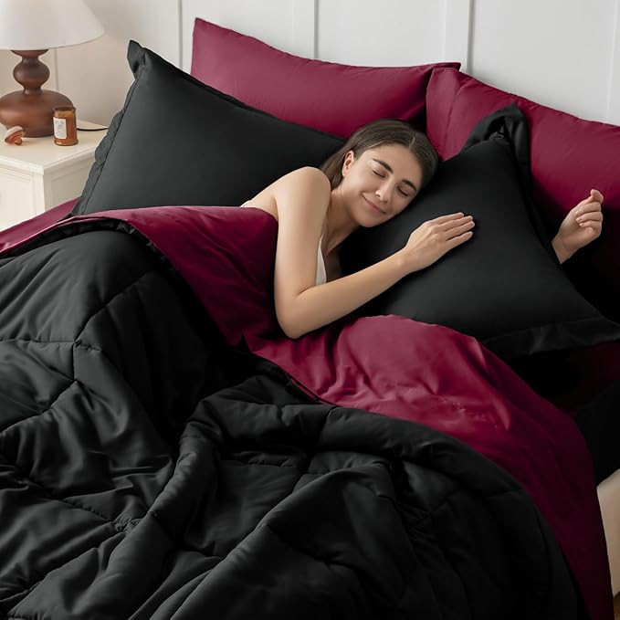 JOLLYVOGUE California King Comforter Set, Ultra-Soft Bed in a Bag Cal King Size - Image 6