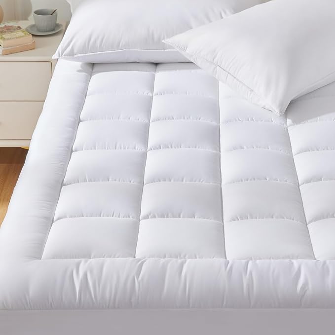 CozyLux Queen Size Mattress Pad Pillow Top Cotton Cooling Mattress Topper 8-21" by CozyLux