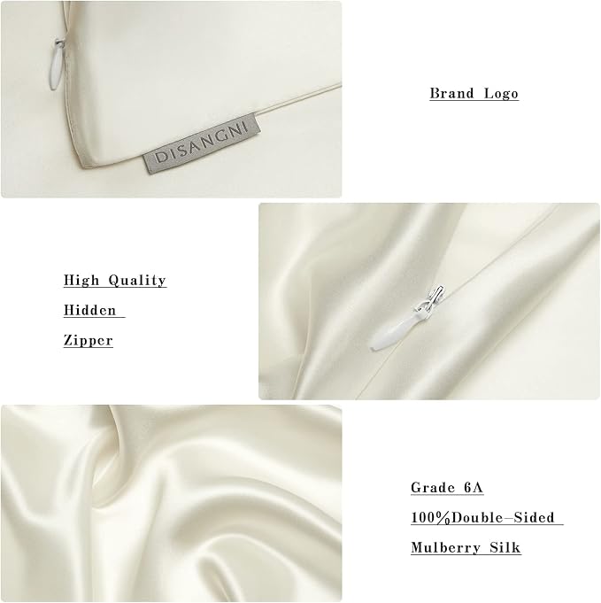 DISANGNI Silk Indulgence Set: Premium 22 Momme Mulberry Silk Pillowcase & Eye - Image 5