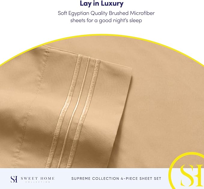 Twin XL Sheets - Breathable Luxury Sheets - 1800 Supreme Collection Extra Soft - Image 6