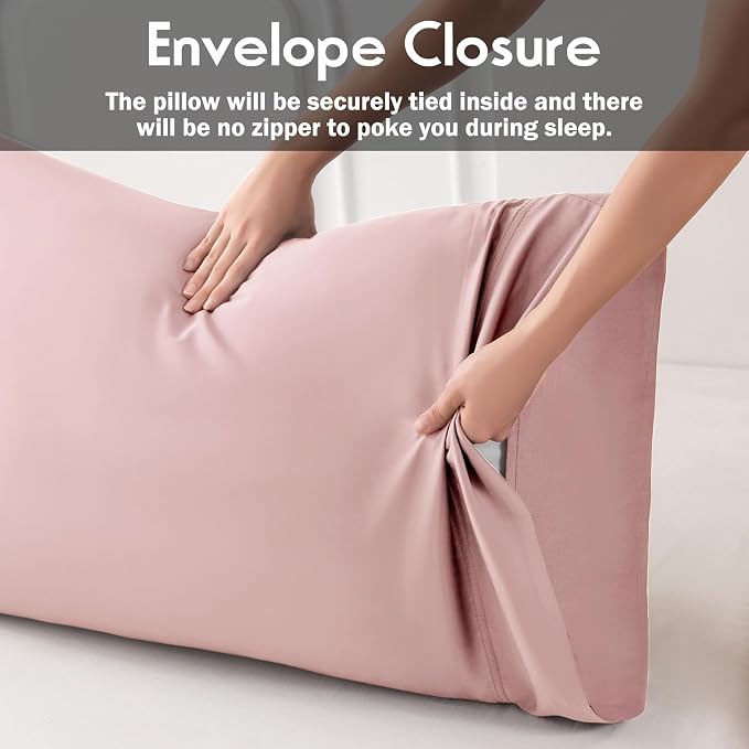 Pillowcases Standard Size 2 Pack, Cooling Viscose from Bamboo Pillow Cases - Image 4