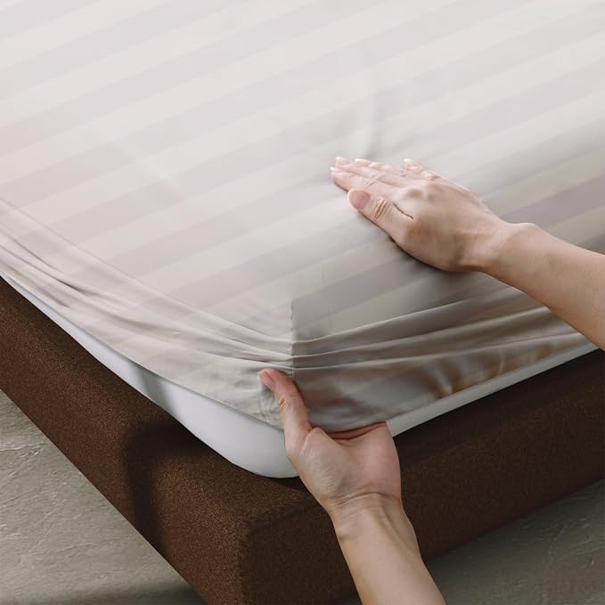 2-Pack 100% Egyptian Cotton Fitted Sheet TwinXL Size, 600 Thread Count Cotton - Image 5