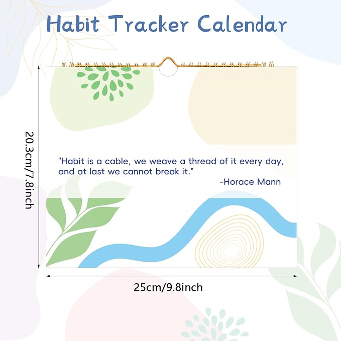 Thboxes Writable Habit Tracker Calendar, Undated 18 Months Daily, Monthly Habit - Image 3