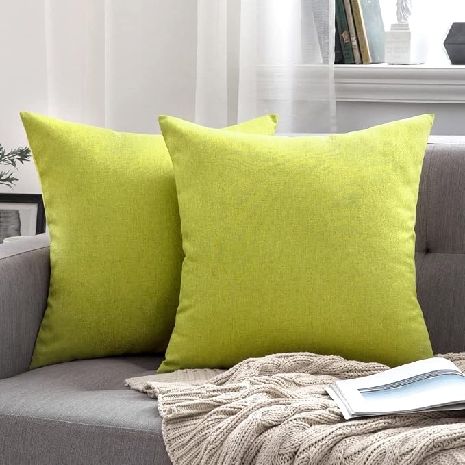 MIULEE Pack of 2 Decorative Outdoor Solid Waterproof Throw Pillow Covers Spring - Image 7