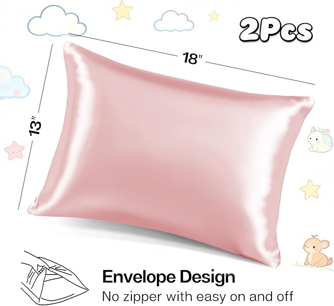 MR&HM Satin Pillowcase for Hair and Skin, Silk Satin Pillowcase 2 Pack - Image 2